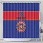 Custom Afro Haiti Football Shower Curtain Le Rouge et Bleu Sporty Style - African Pride