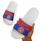 Custom Afro Haiti Football Slide Sandals Le Rouge et Bleu Sporty Style