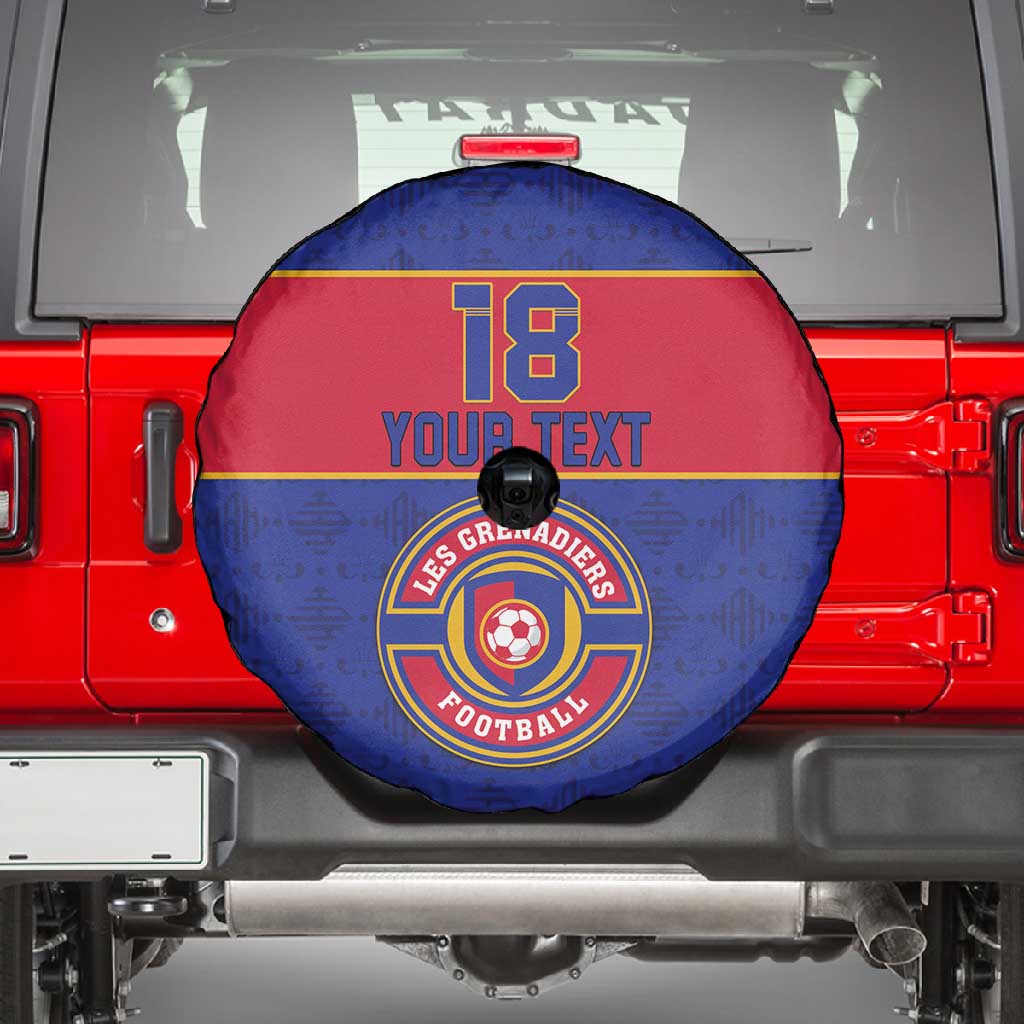 Custom Afro Haiti Football Spare Tire Cover Le Rouge et Bleu Sporty Style - African Pride