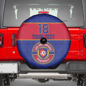 Custom Afro Haiti Football Spare Tire Cover Le Rouge et Bleu Sporty Style - African Pride