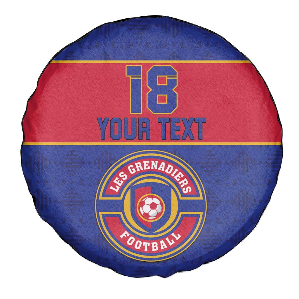 Custom Afro Haiti Football Spare Tire Cover Le Rouge et Bleu Sporty Style - African Pride