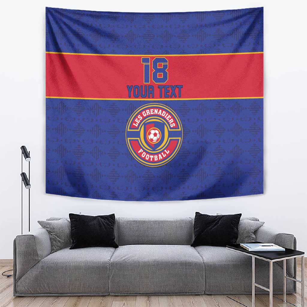 Custom Afro Haiti Football Tapestry Le Rouge et Bleu Sporty Style - African Pride