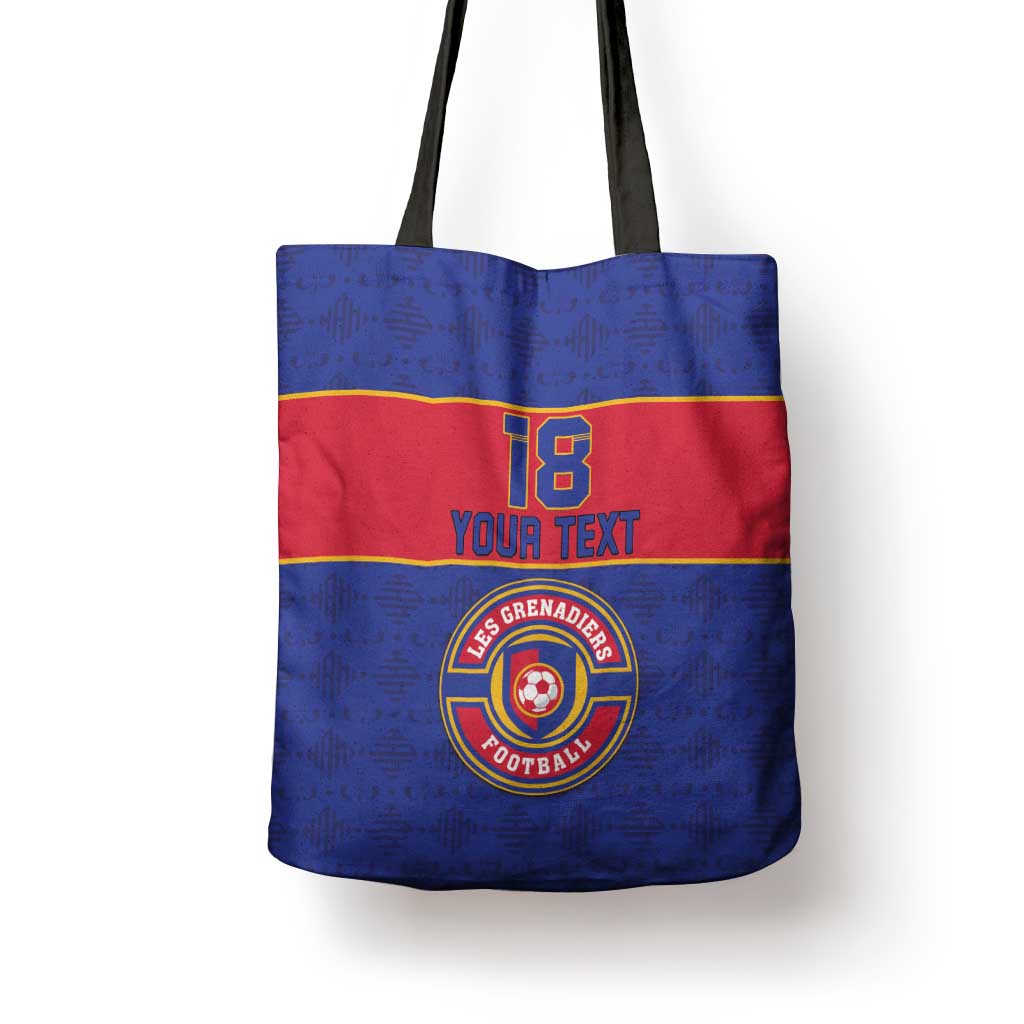 Custom Afro Haiti Football Tote Bag Le Rouge et Bleu Sporty Style
