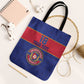 Custom Afro Haiti Football Tote Bag Le Rouge et Bleu Sporty Style