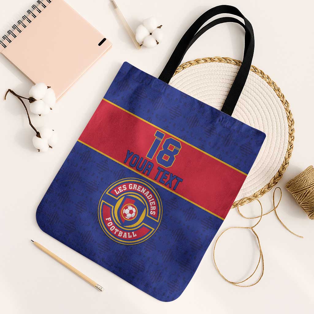 Custom Afro Haiti Football Tote Bag Le Rouge et Bleu Sporty Style