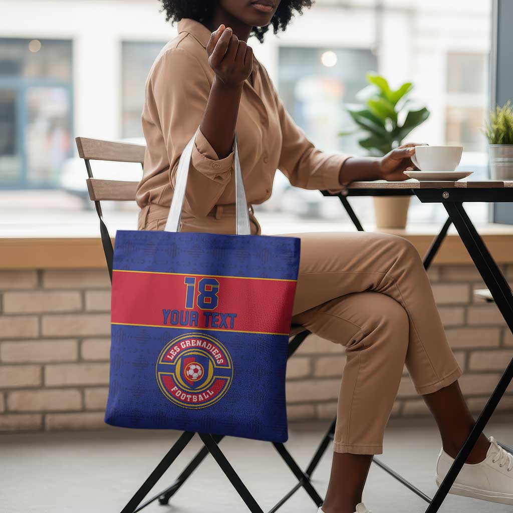 Custom Afro Haiti Football Tote Bag Le Rouge et Bleu Sporty Style