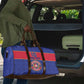 Custom Afro Haiti Football Travel Bag Le Rouge et Bleu Sporty Style