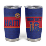 Custom Afro Haiti Football Tumbler Cup Le Rouge et Bleu Sporty Style - African Pride