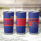 Custom Afro Haiti Football Tumbler Cup Le Rouge et Bleu Sporty Style - African Pride