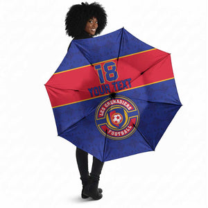 Custom Afro Haiti Football Umbrella Le Rouge et Bleu Sporty Style