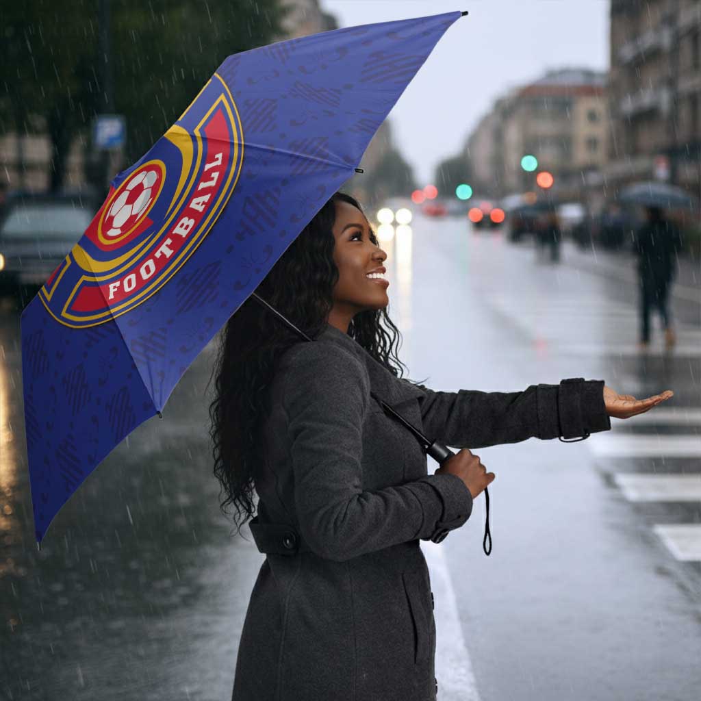 Custom Afro Haiti Football Umbrella Le Rouge et Bleu Sporty Style