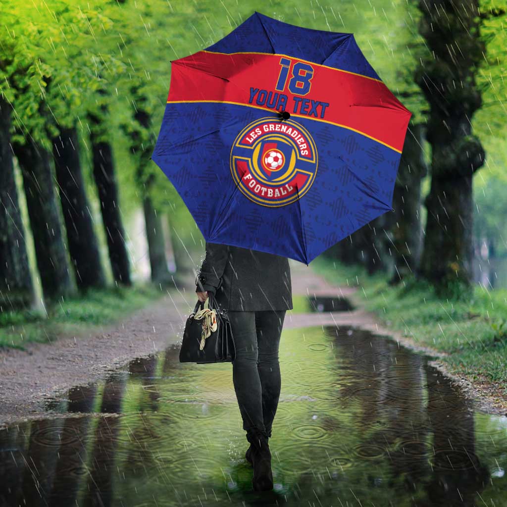 Custom Afro Haiti Football Umbrella Le Rouge et Bleu Sporty Style