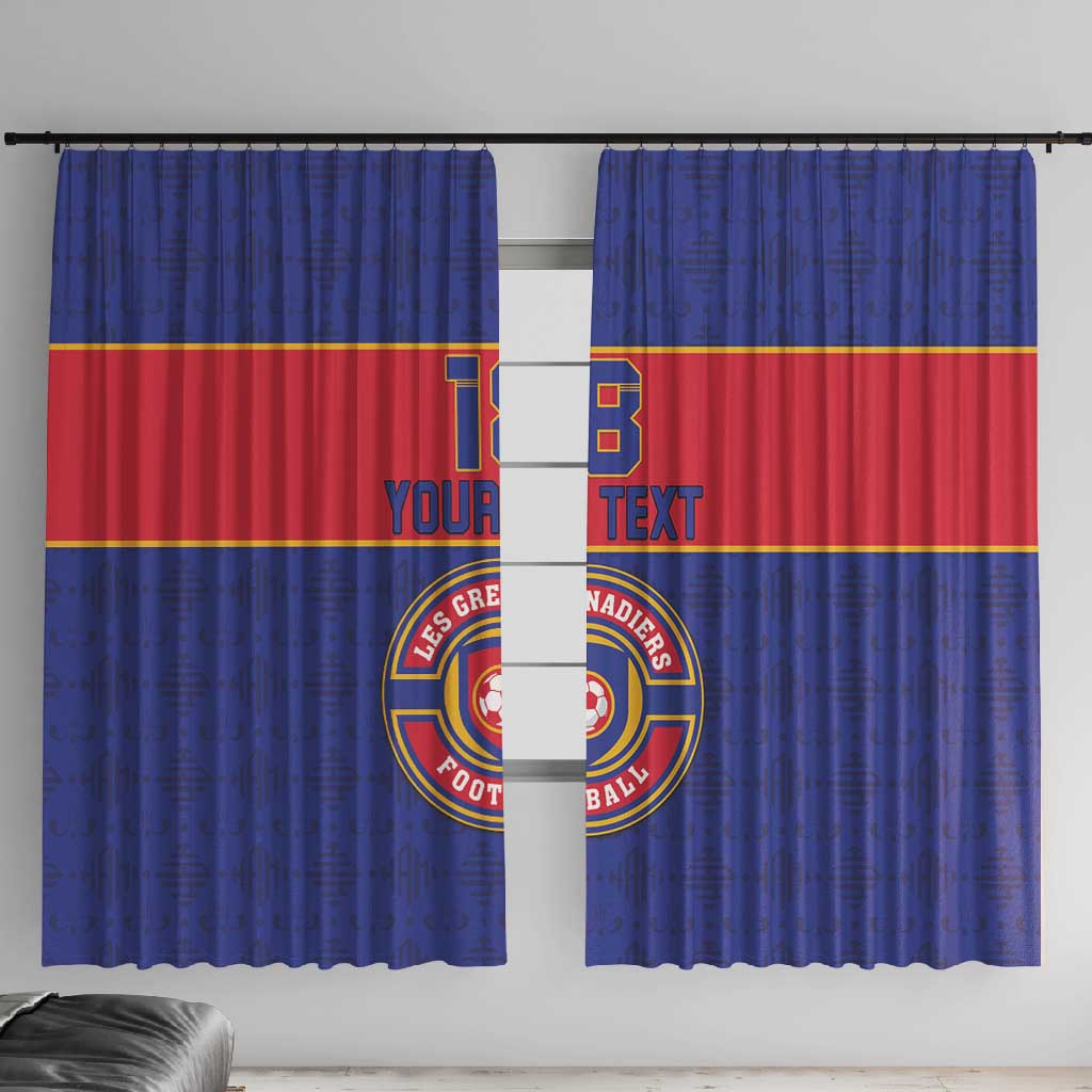 Custom Afro Haiti Football Window Curtain Le Rouge et Bleu Sporty Style - African Pride