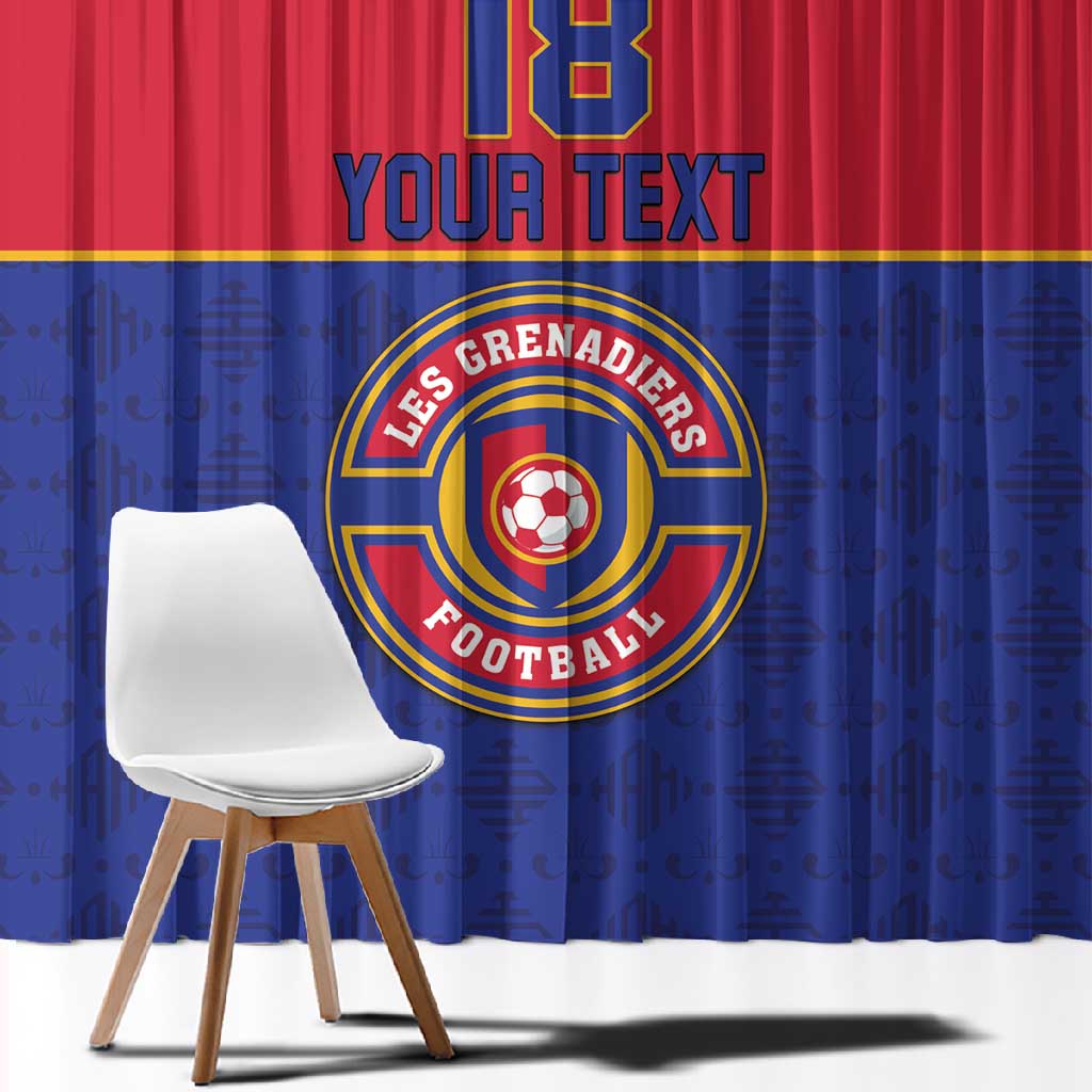 Custom Afro Haiti Football Window Curtain Le Rouge et Bleu Sporty Style - African Pride
