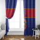 Custom Afro Haiti Football Window Curtain Le Rouge et Bleu Sporty Style - African Pride