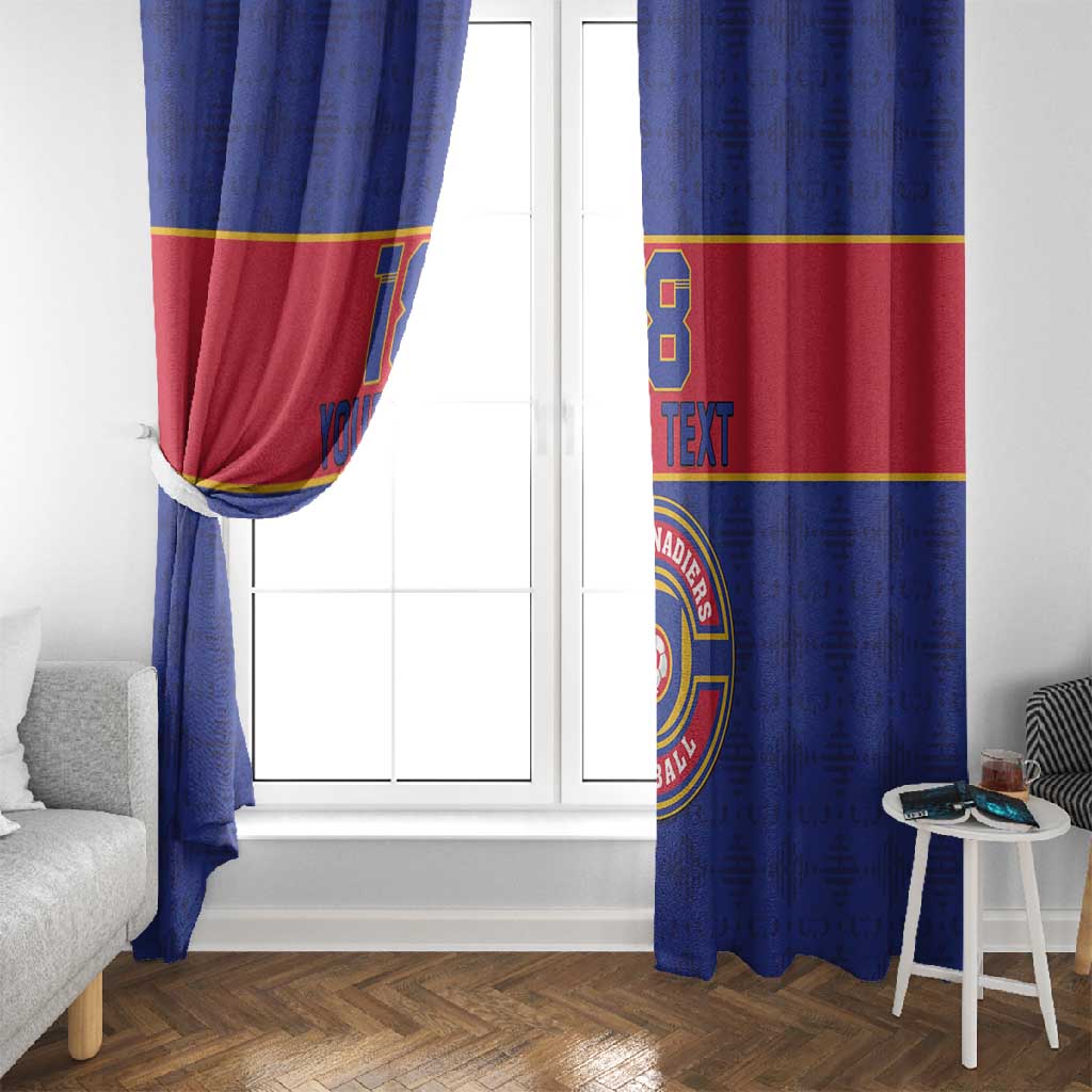 Custom Afro Haiti Football Window Curtain Le Rouge et Bleu Sporty Style - African Pride