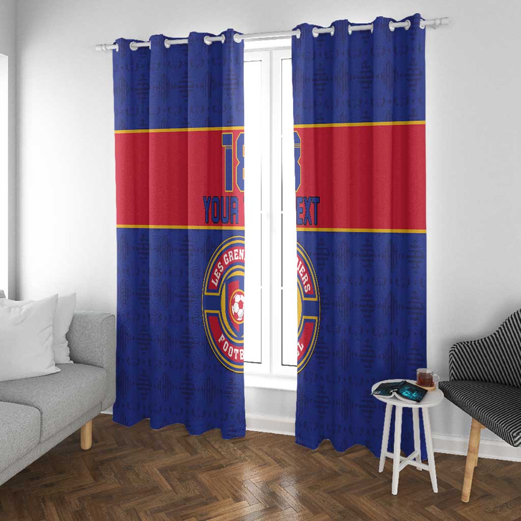 Custom Afro Haiti Football Window Curtain Le Rouge et Bleu Sporty Style - African Pride