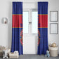 Custom Afro Haiti Football Window Curtain Le Rouge et Bleu Sporty Style - African Pride