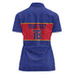 Custom Afro Haiti Football Women Polo Shirt Le Rouge et Bleu Sporty Style - African Pride