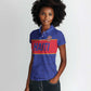 Custom Afro Haiti Football Women Polo Shirt Le Rouge et Bleu Sporty Style - African Pride