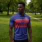 Custom Afro Haiti Football Zipper Polo Shirt Le Rouge et Bleu Sporty Style