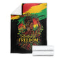 Juneteenth Rooted in Freedom Blanket Black Pride African Queen