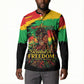 Juneteenth Rooted in Freedom Button Sweatshirt Black Pride African Queen