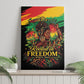 Juneteenth Rooted in Freedom Canvas Wall Art Black Pride African Queen