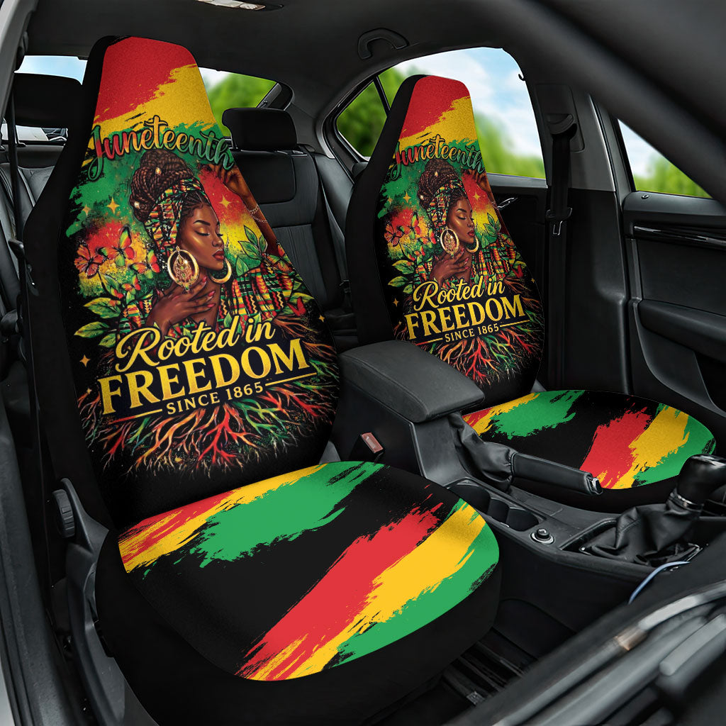 Juneteenth Rooted in Freedom Car Seat Cover Black Pride African Queen