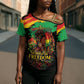 Juneteenth Rooted in Freedom Cross Shoulder Shirt Black Pride African Queen