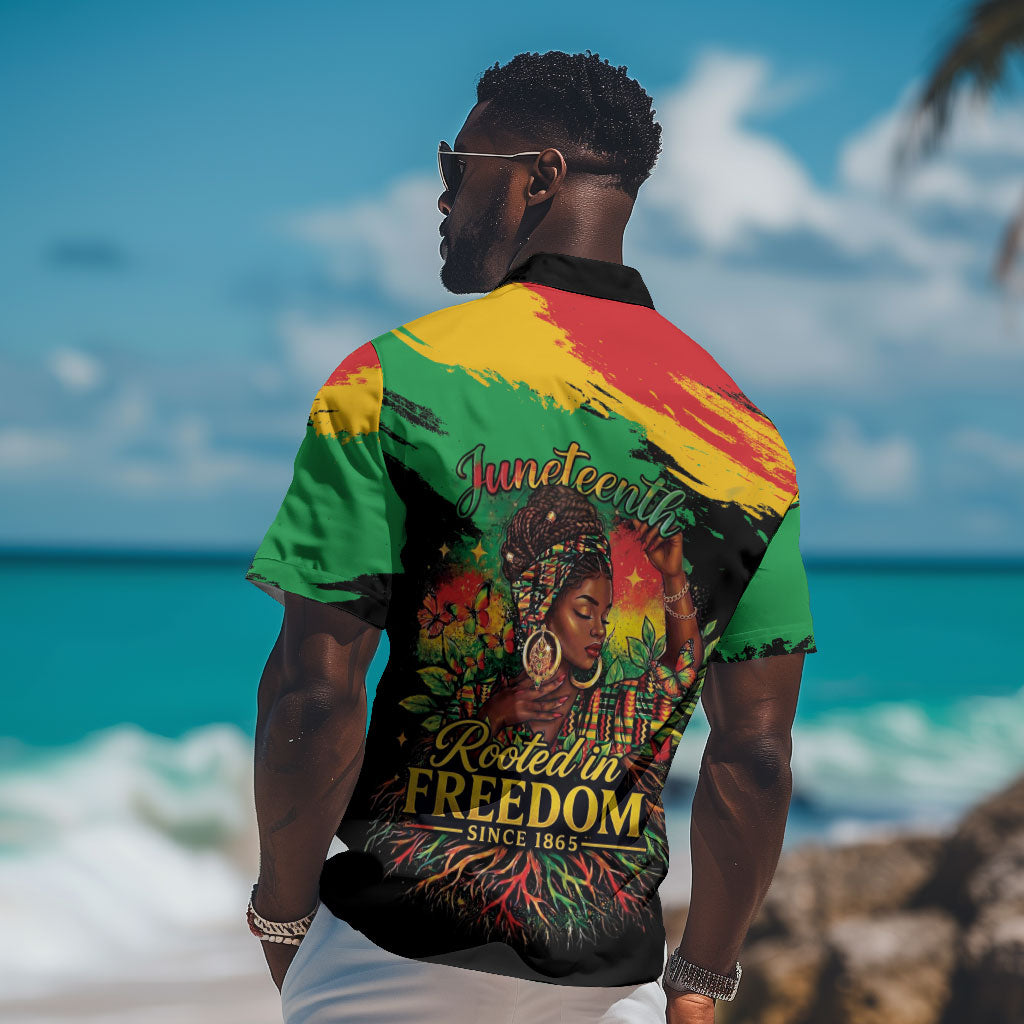 Juneteenth Rooted in Freedom Hawaiian Shirt Black Pride African Queen