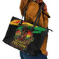 Juneteenth Rooted in Freedom Leather Tote Bag Black Pride African Queen