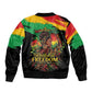 Juneteenth Rooted in Freedom Sleeve Zip Bomber Jacket Black Pride African Queen