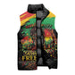 Juneteenth Rooted in Freedom Sleeveless Puffer Jacket Black Pride African Queen