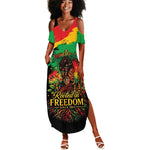 Juneteenth Rooted in Freedom Summer Maxi Dress Black Pride African Queen