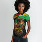 Juneteenth Rooted in Freedom Women Polo Shirt Black Pride African Queen