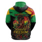 Juneteenth Rooted in Freedom Zip Hoodie Black Pride African Queen