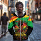Juneteenth Rooted in Freedom Zip Hoodie Black Pride African Queen