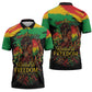 Juneteenth Rooted in Freedom Zipper Polo Shirt Black Pride African Queen