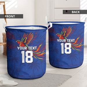 Haiti Heritage Football 2026 Custom Laundry Basket Hispaniolan Trogon Bird