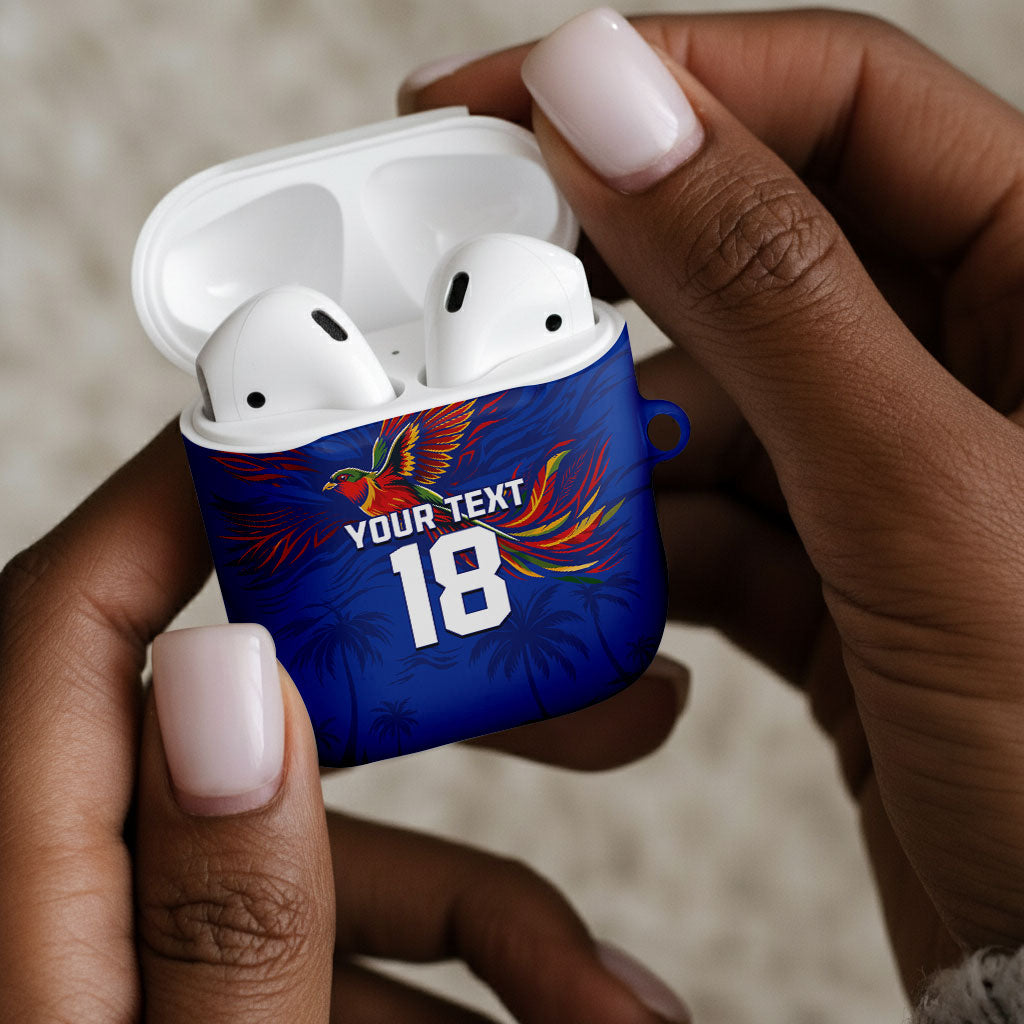 Haiti Heritage Football 2026 Custom AirPods Case Hispaniolan Trogon Bird