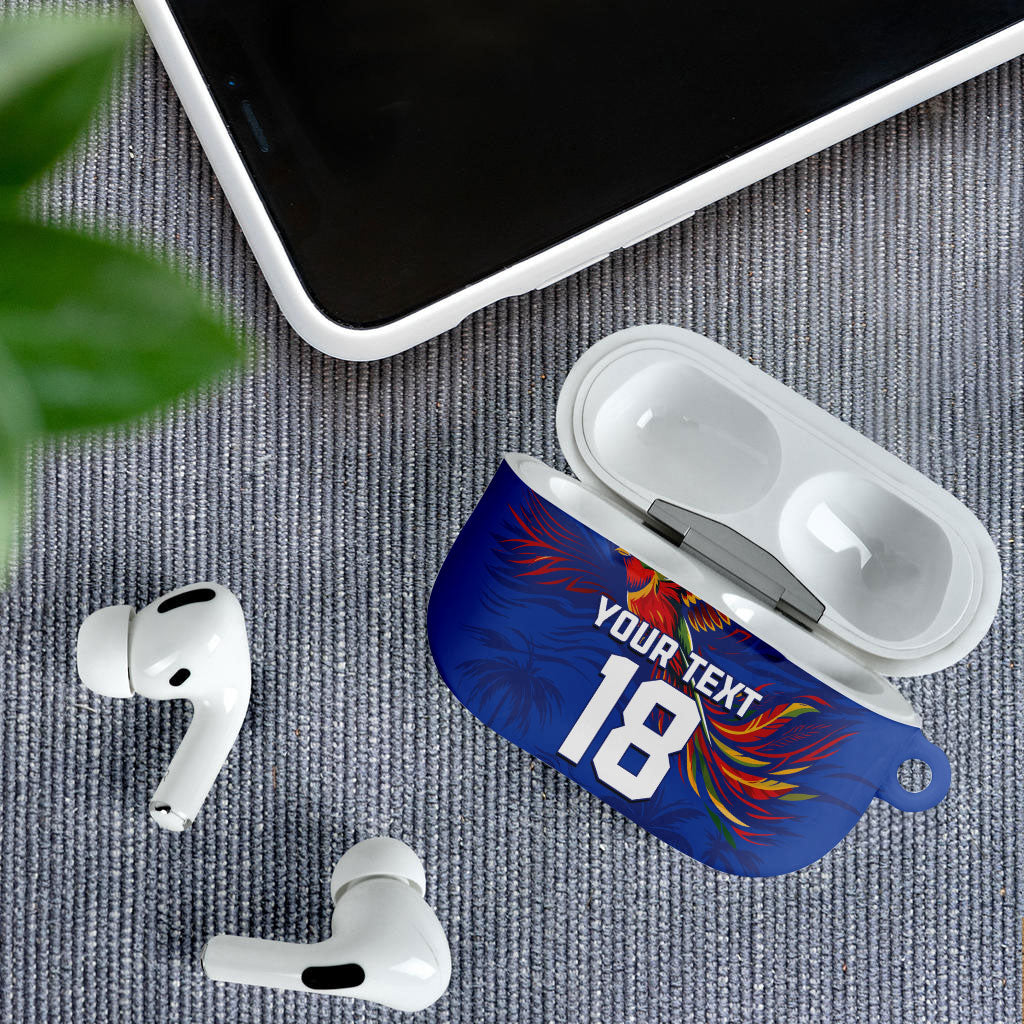 Haiti Heritage Football 2026 Custom AirPods Case Hispaniolan Trogon Bird