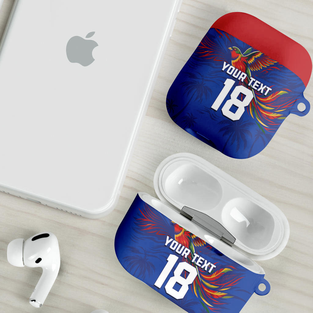 Haiti Heritage Football 2026 Custom AirPods Case Hispaniolan Trogon Bird