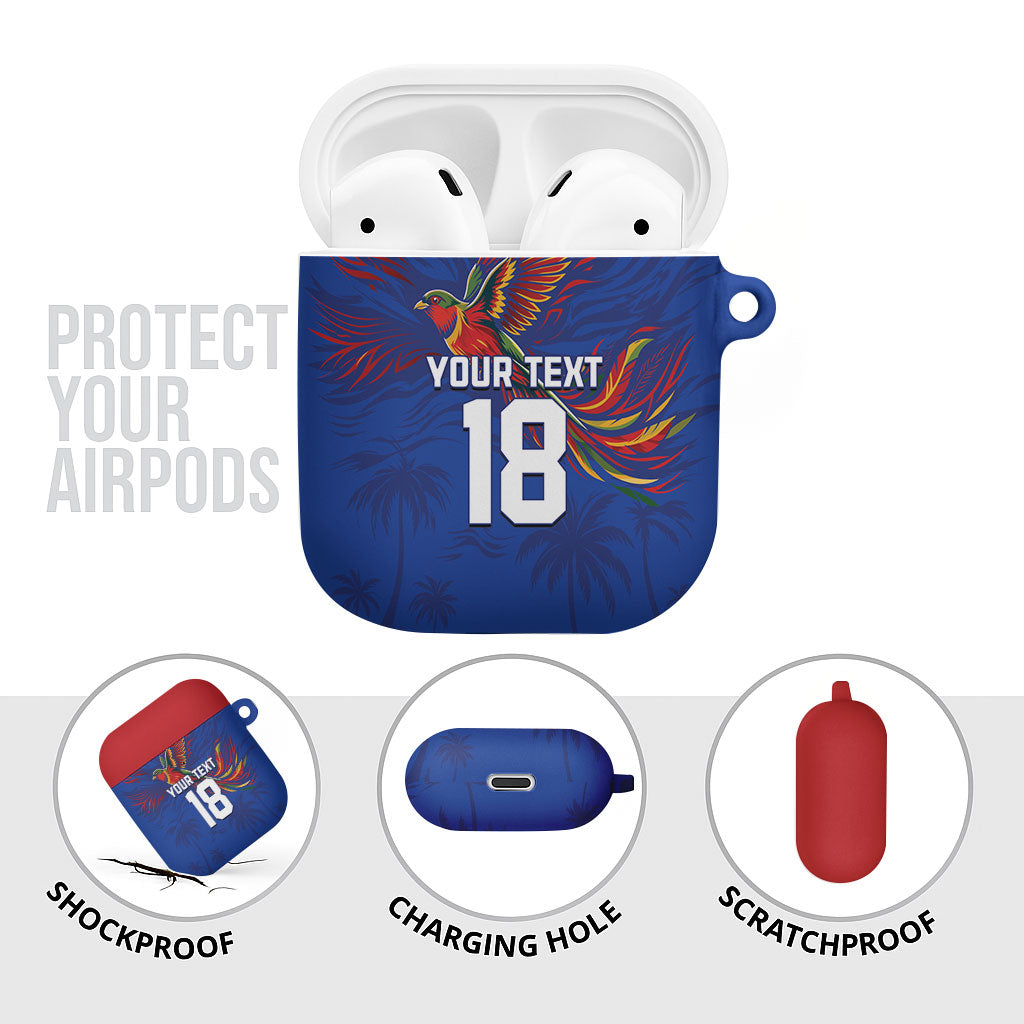 Haiti Heritage Football 2026 Custom AirPods Case Hispaniolan Trogon Bird