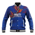 Haiti Heritage Football 2026 Custom Baseball Jacket Hispaniolan Trogon Bird
