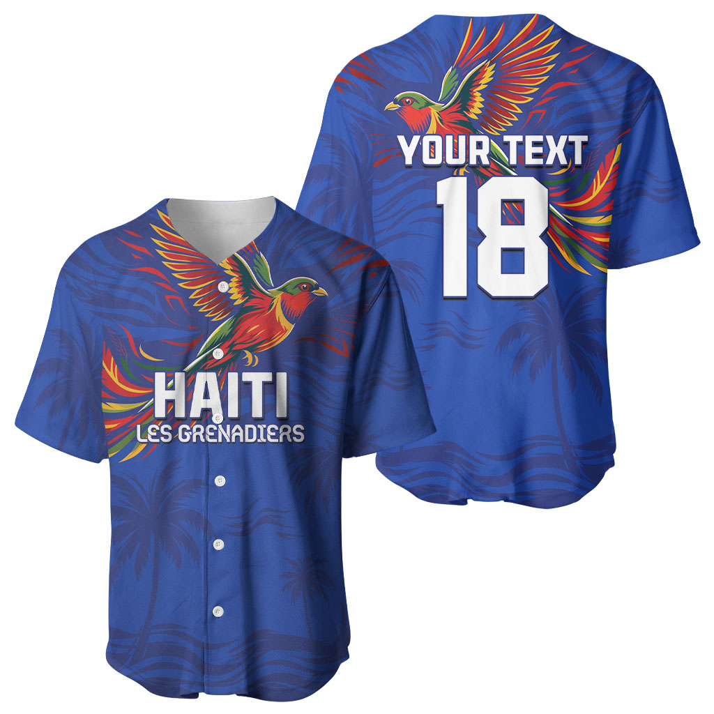 Haiti Heritage Football 2026 Custom Baseball Jersey Hispaniolan Trogon Bird