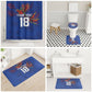 Haiti Heritage Football 2026 Custom Bathroom Set Hispaniolan Trogon Bird