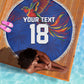 Haiti Heritage Football 2026 Custom Beach Blanket Hispaniolan Trogon Bird