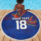Haiti Heritage Football 2026 Custom Beach Blanket Hispaniolan Trogon Bird