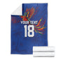 Haiti Heritage Football 2026 Custom Blanket Hispaniolan Trogon Bird